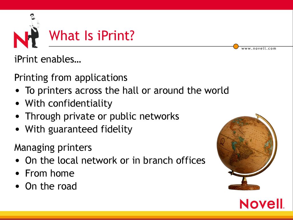What Is iPrint iPrint enables… Printing from applications