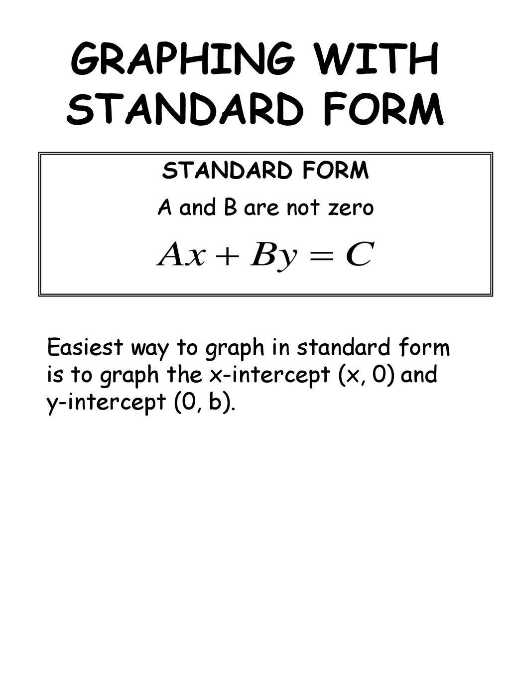 Chapter 2 Section 3: Quick Graphs of Linear Equations - ppt download