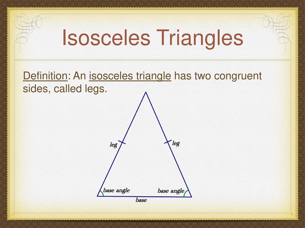 Definition--Triangle Concepts--Isosceles Triangle, Definition 1