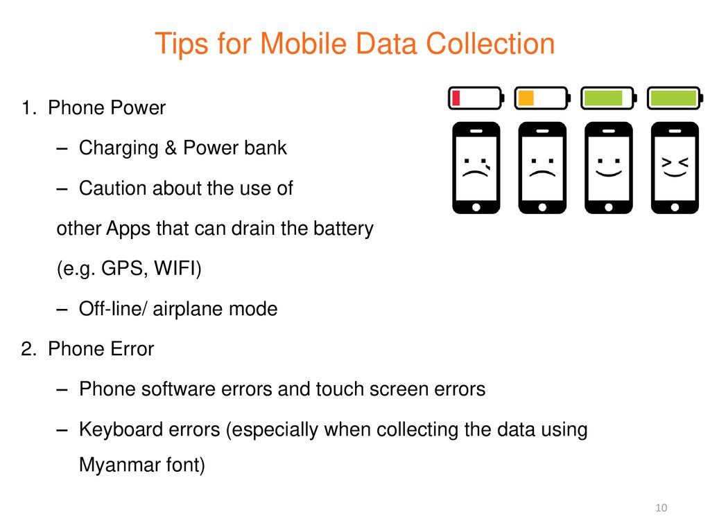 Tips for Mobile Data Collection