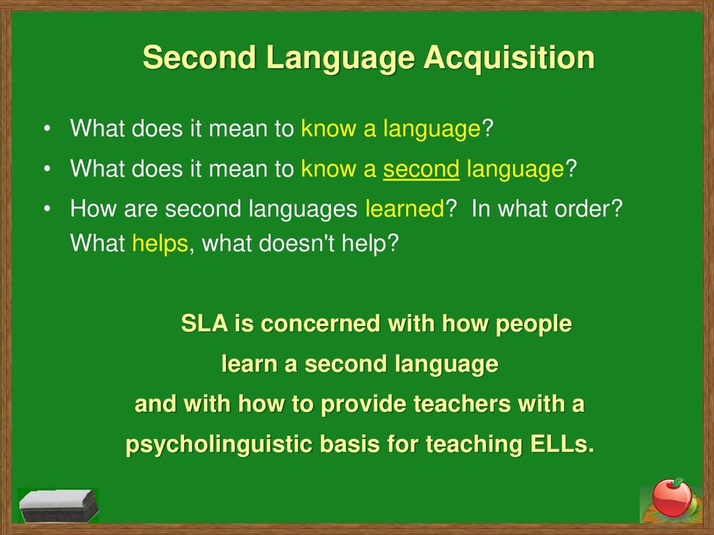 Theories of Second Language Acquisition (SLA) - ppt download