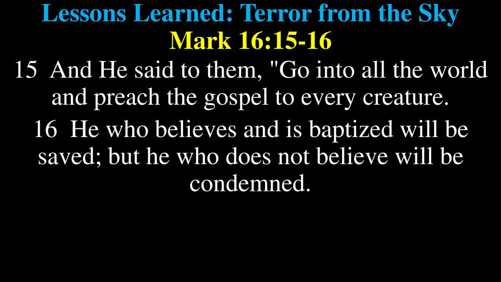 Lessons Learned: Terror from the Sky - ppt download