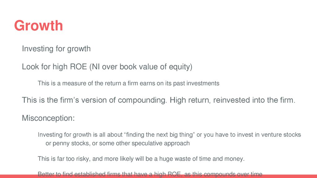Growth Investing for growth