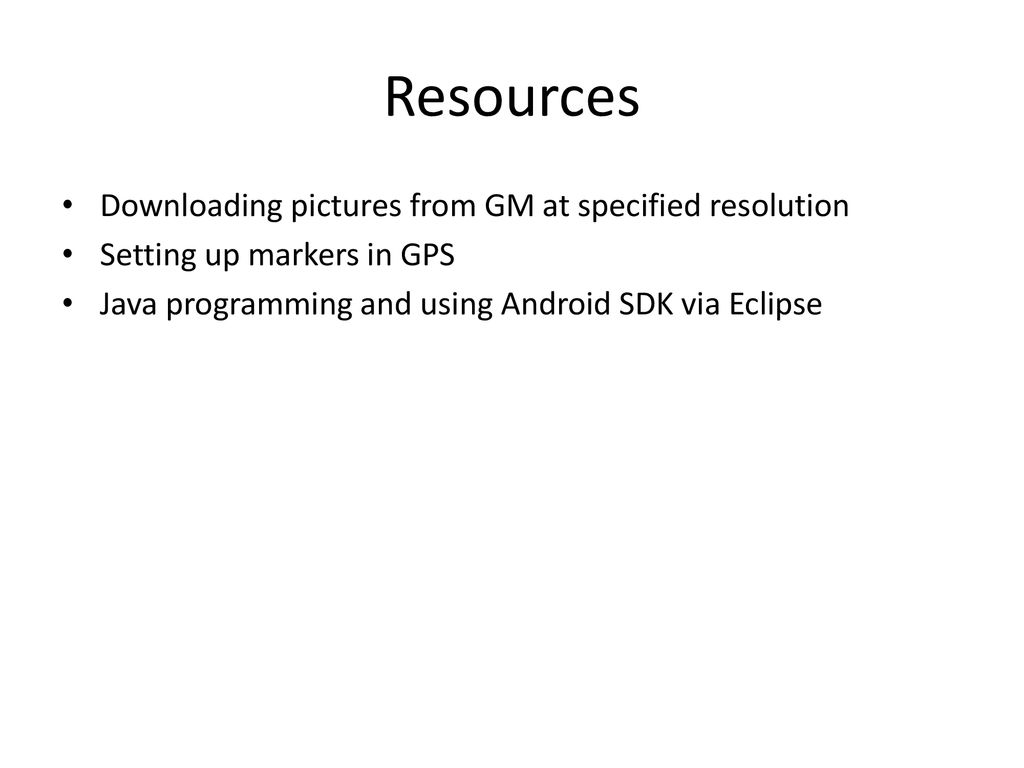 Resources Downloading pictures from GM at specified resolution