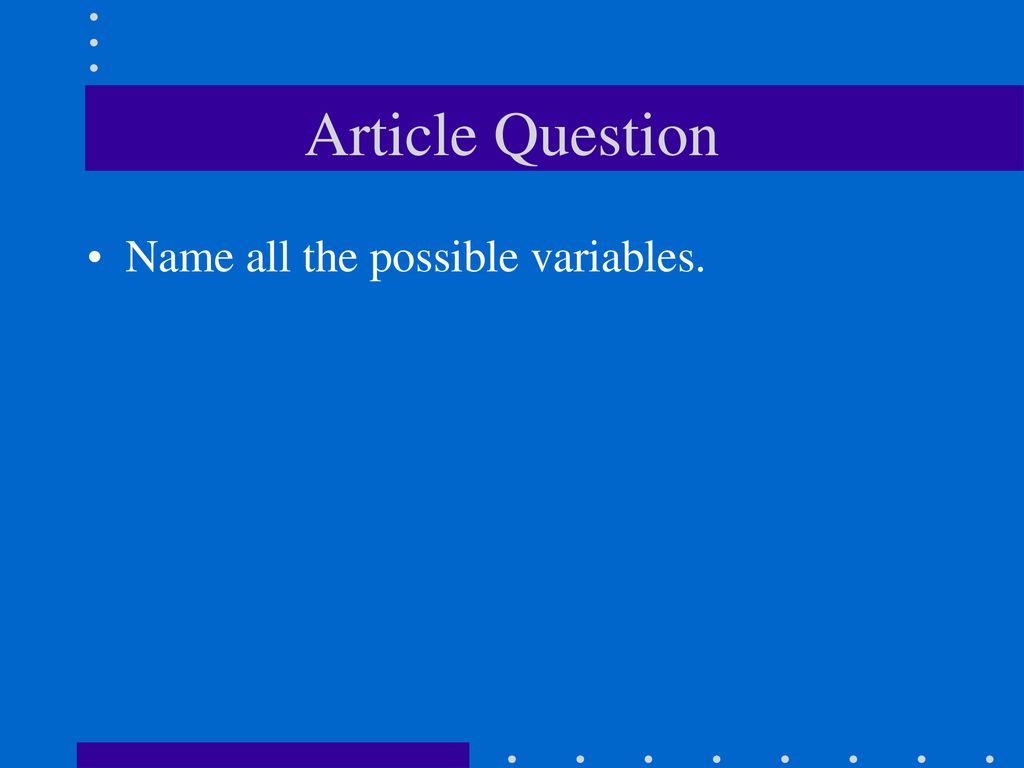Basics of experimentation 1 ppt download