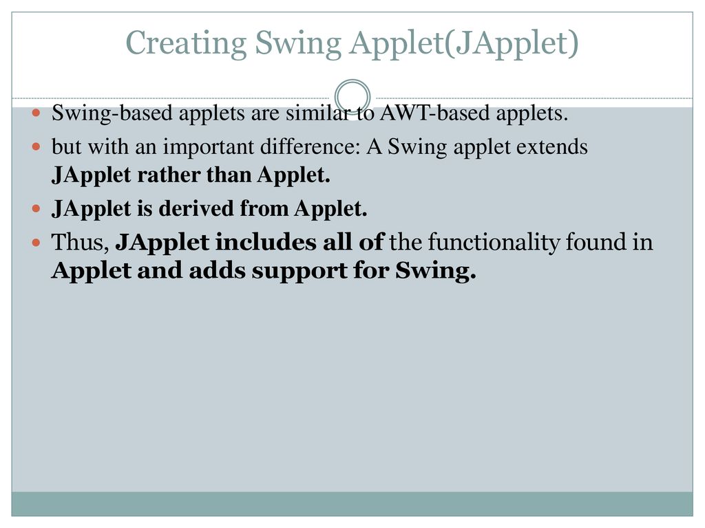 Creating A Japplet Swing Based Applet With Netbeans Stack Overflow