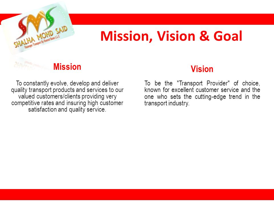 Mission, Vision & Goal Mission Vision