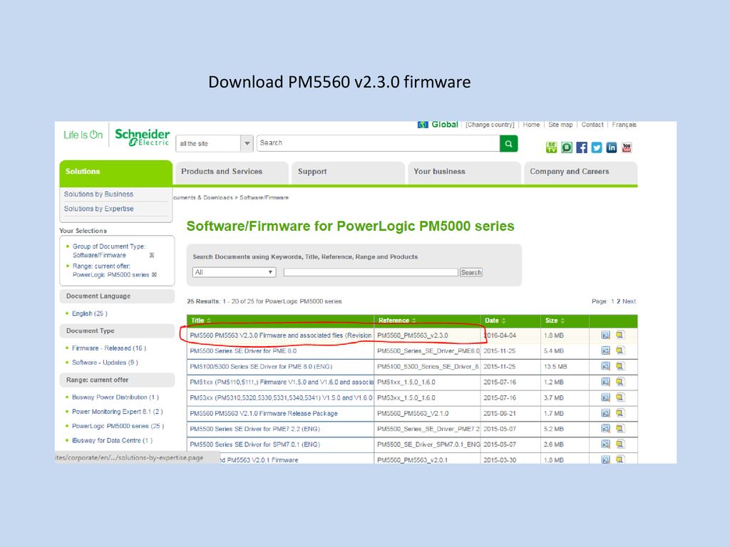 Download PM5560 v2.3.0 firmware