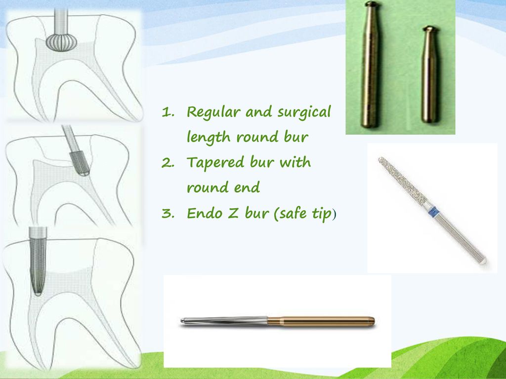 Regular and surgical length round bur
