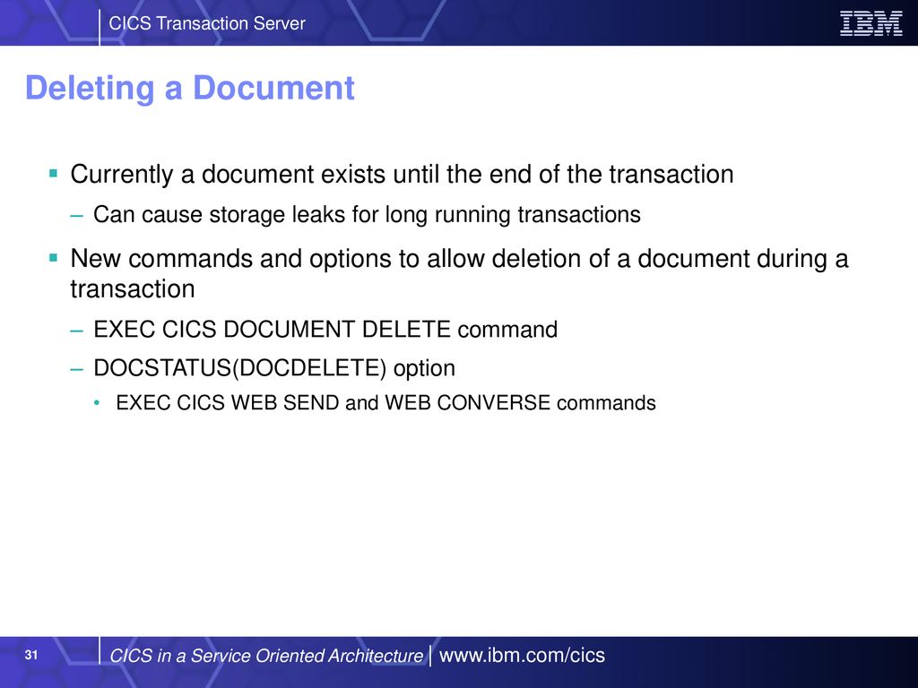 CICS Transaction Server V3.2 Continuing to put the S in SOA - ppt download