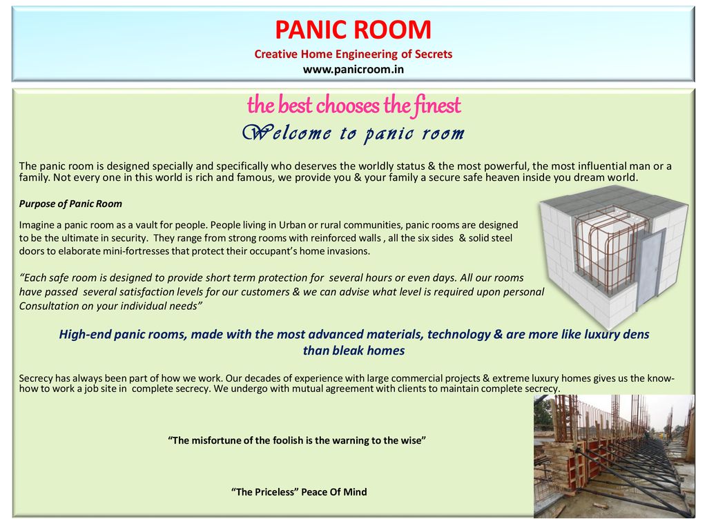 Panic Room Creative Home Engineering Of Secrets Ppt Download
