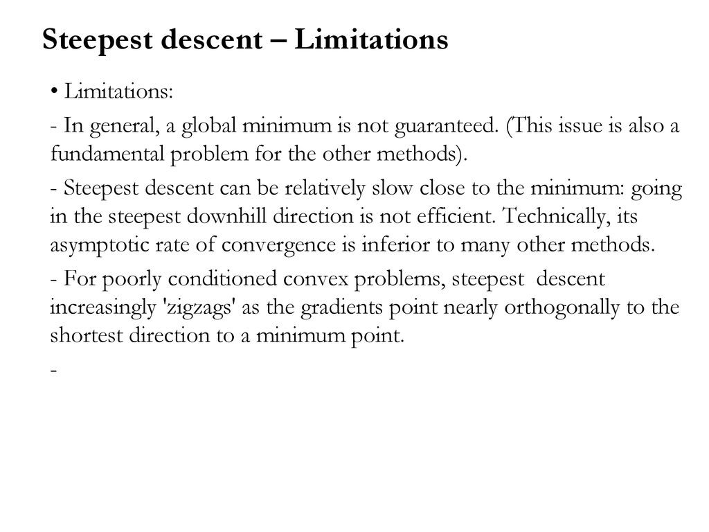 Why steepest descent is so slow