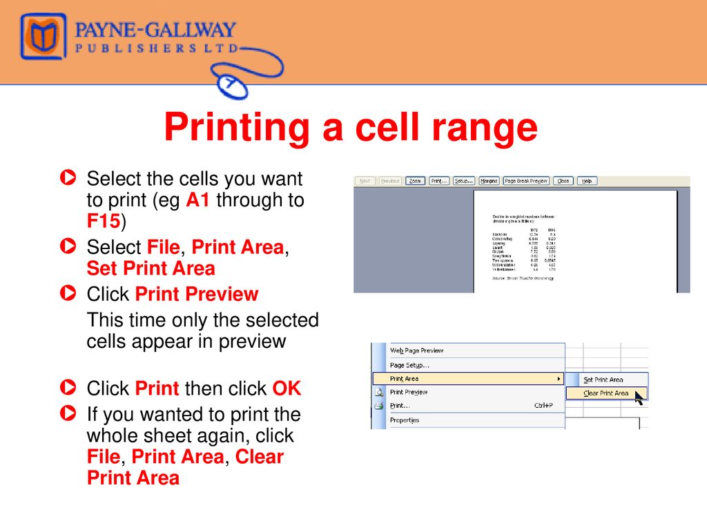 Featured image of post Print Only The Selected Cells : The data will stay there until it is replaced by some other data.