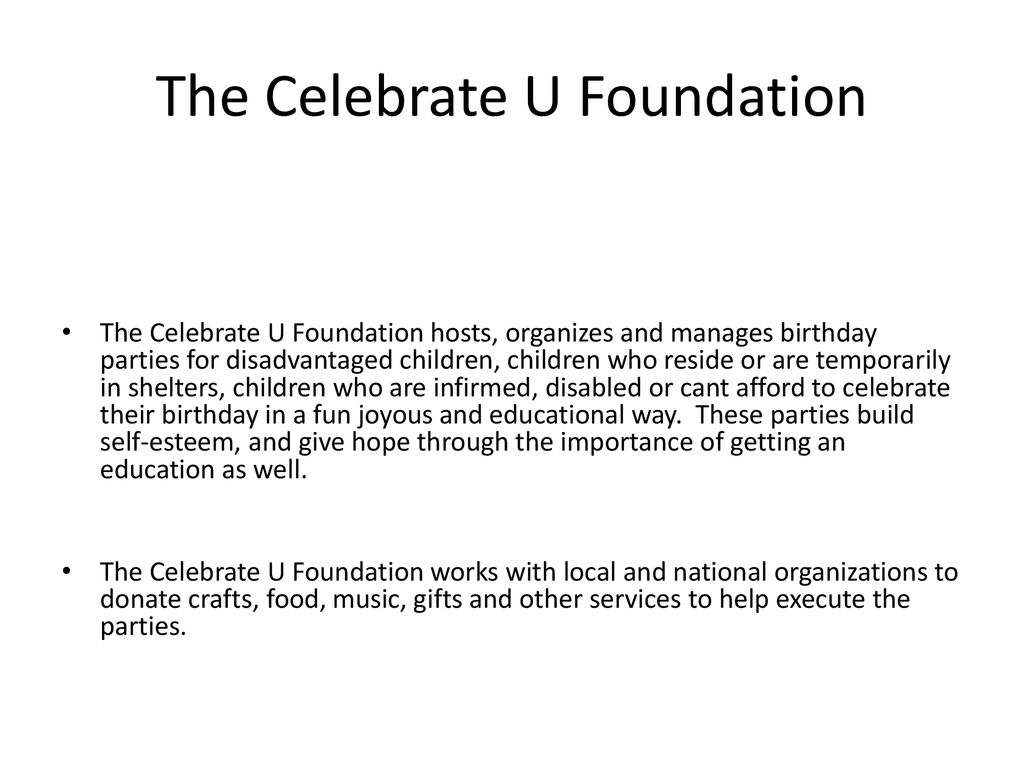 The Celebrate U Foundation