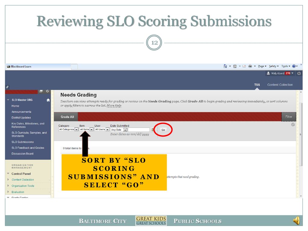 Reviewing SLO Scoring Submissions