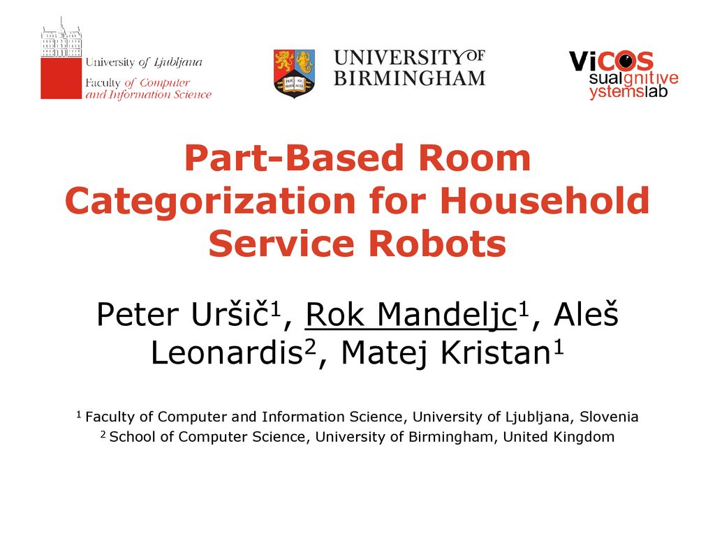 Part-Based Room Categorization for Household Service Robots