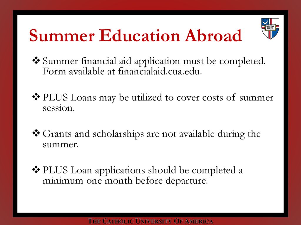 Office of Student Financial Assistance Education Abroad Programs - ppt
