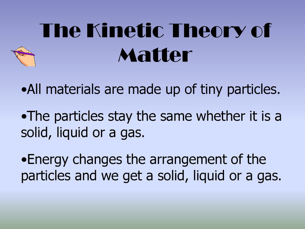 The Kinetic Theory of Matter