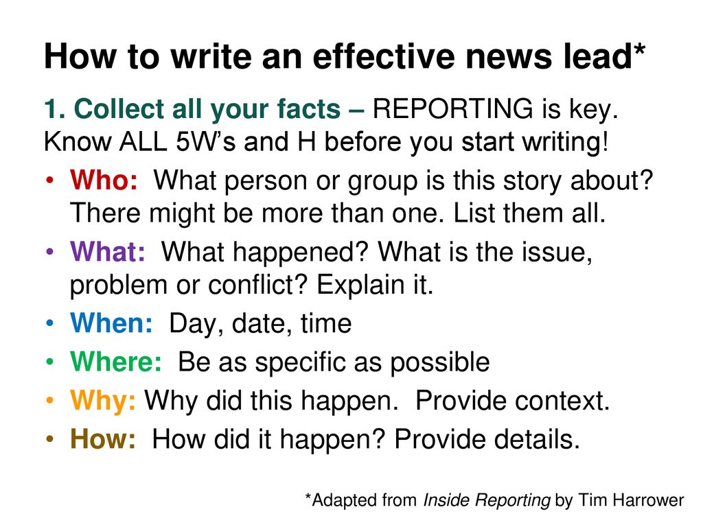 Basic Lead Writing News Writing. - ppt download