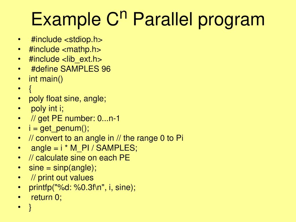 Clearspeed Programming Language Cn Ppt Download