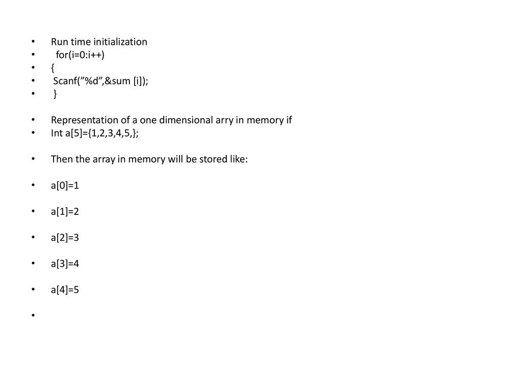 Array Array Array Dimension 3. One dinensional array - ppt download