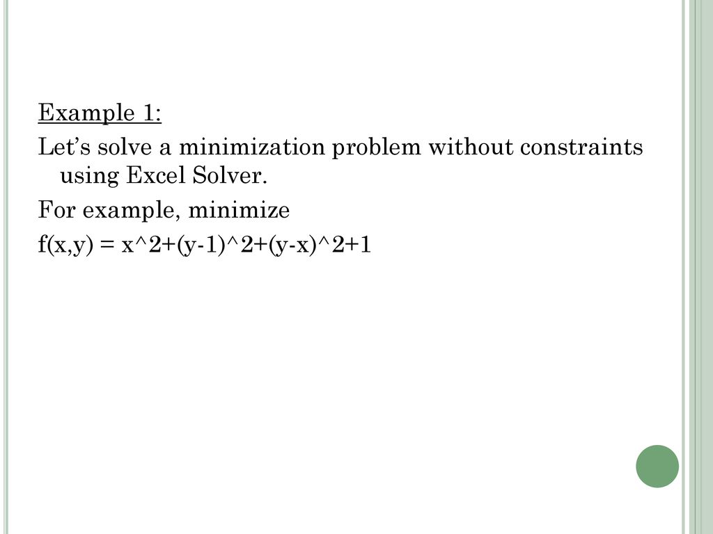 limitations of using excel solver function limitations of using excel solver function