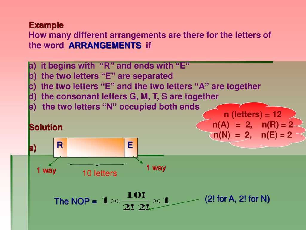 3 Ways And 2 Ways So Permutations Where Some Objects Are Repeated Ppt Download
