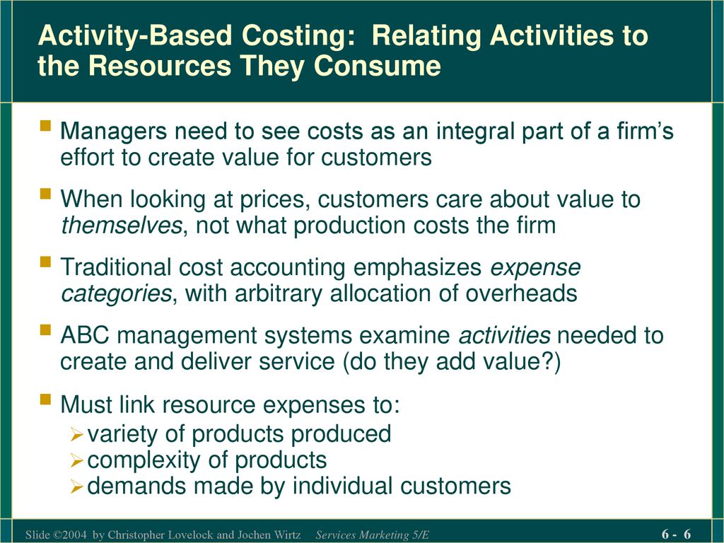 Activity-Based Costing: Relating Activities to the Resources They Consume