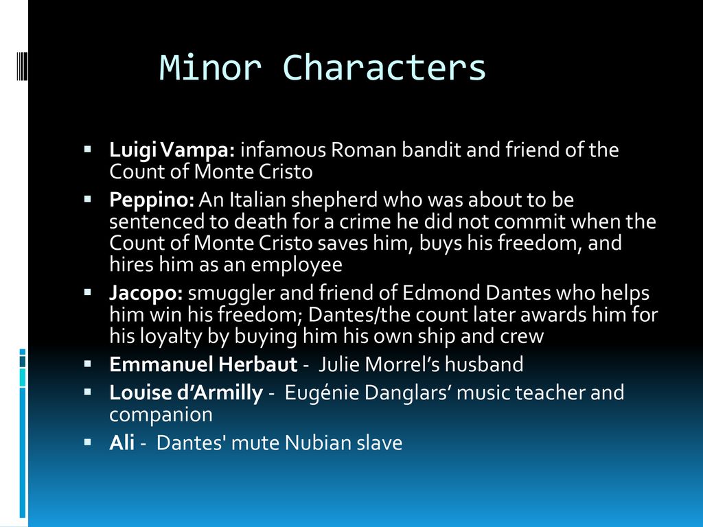 count of monte cristo character web