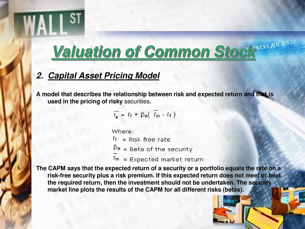 Common Stock Basics 1. Definition: Stocks Are A Type Of Security That ...