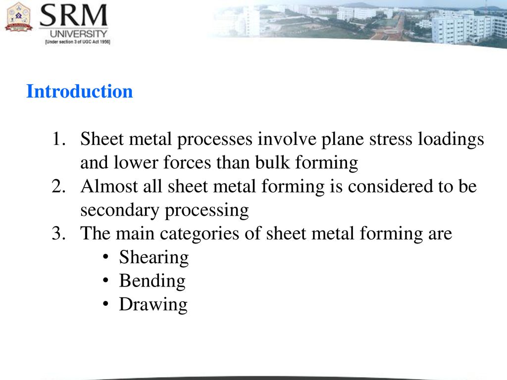 SHEET METAL WORKING. ppt download