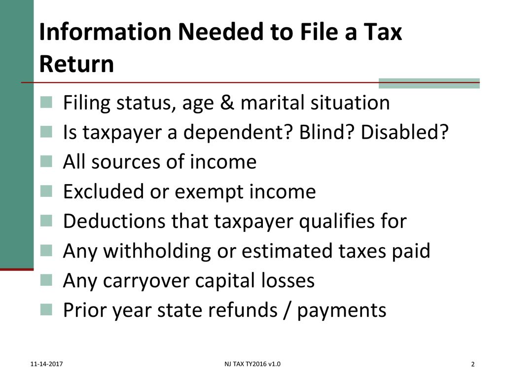 Who Must Should File Irs Pub 17 Chapter 1 Irs Pub Ppt Download