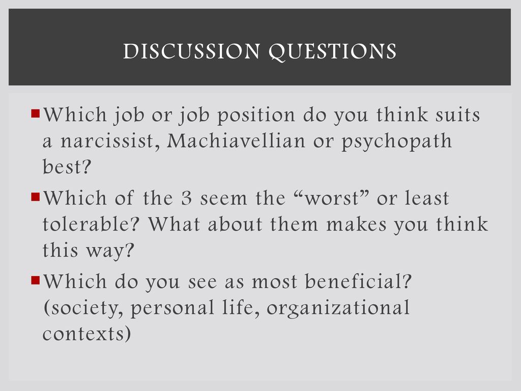Test questions psychopath Psychopath Test