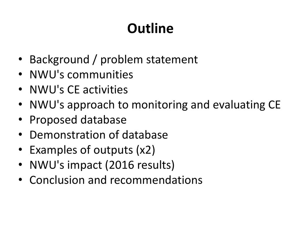 The monitoring and evaluation of community engagement activities at