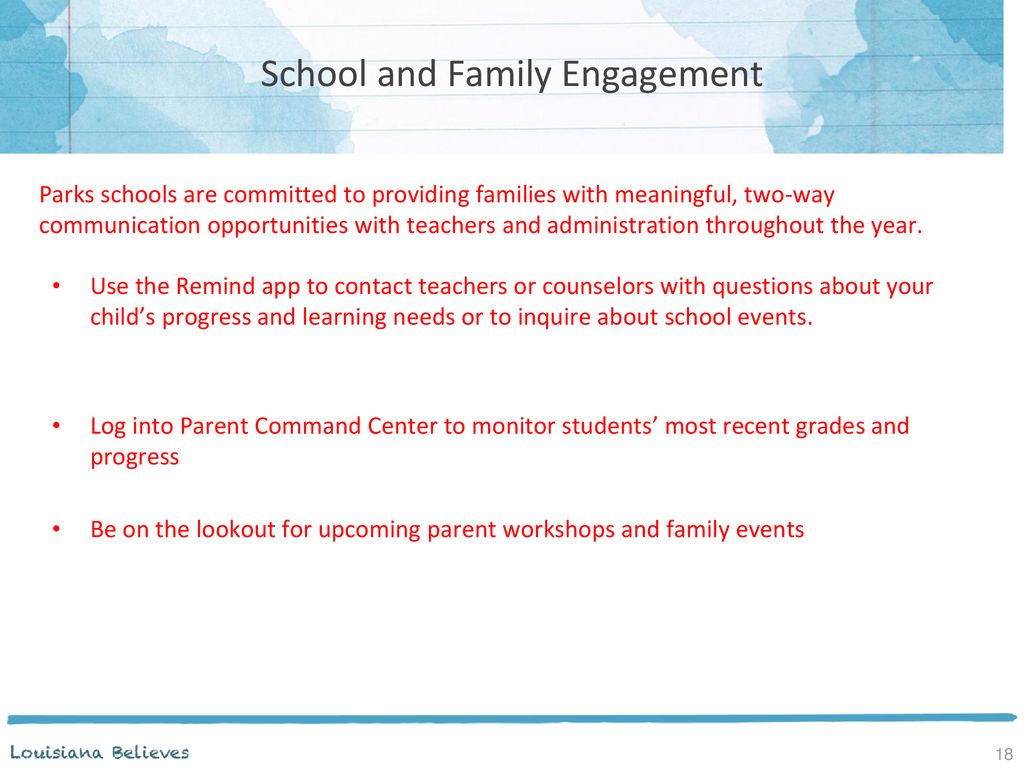 School and Family Engagement
