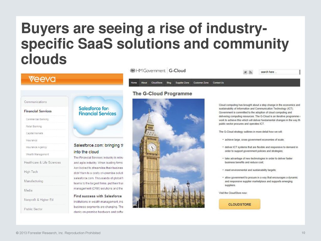 Buyers are seeing a rise of industry-specific SaaS solutions and community clouds
