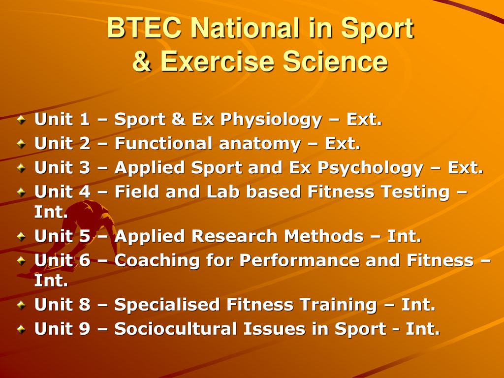 Sport & Exercise Science - ppt download