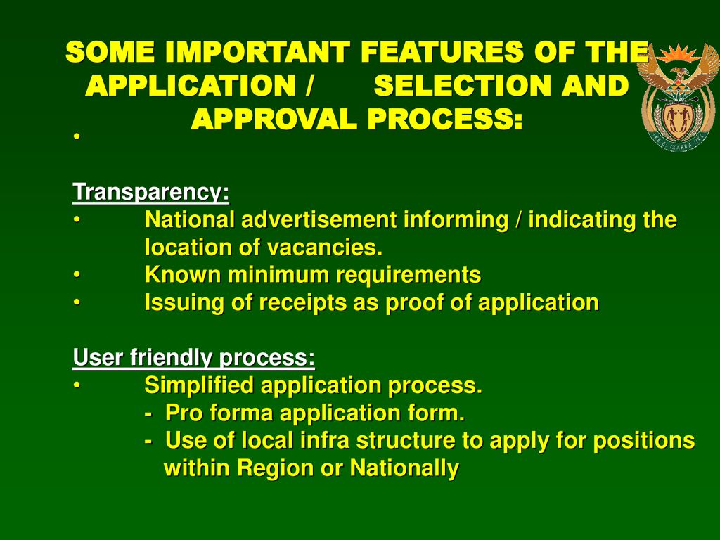 SOME IMPORTANT FEATURES OF THE APPLICATION /