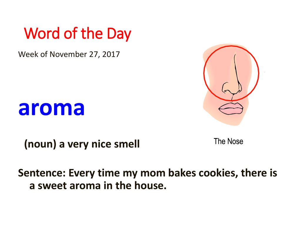Word of the Day Week of November 27, 2017 aroma ppt download