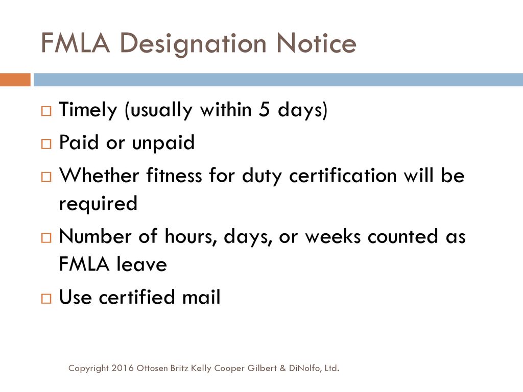 An Overview of the FMLA for School Districts ppt download