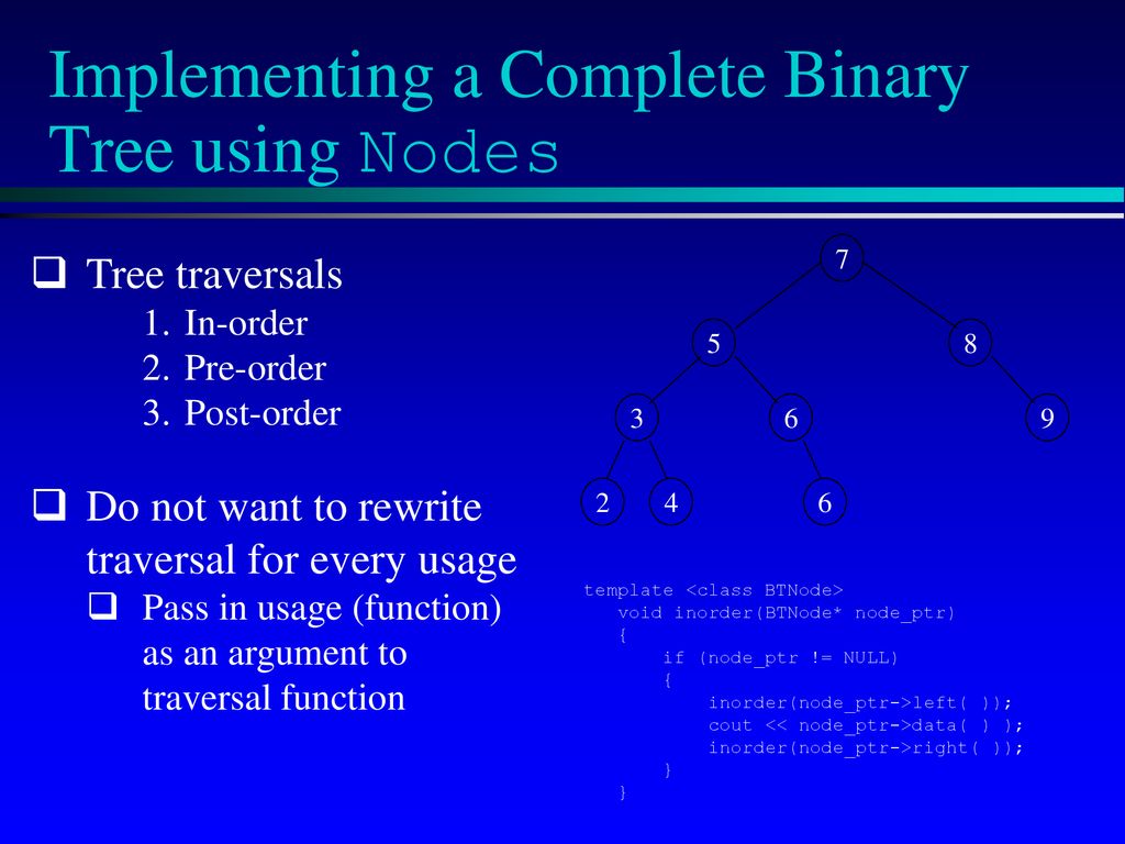 Complete Binary Trees Chapter 10 introduces trees. - ppt download
