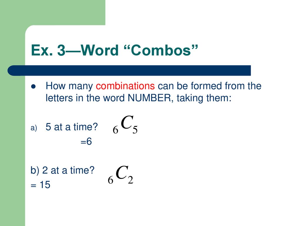 12-5 Combinations. - ppt download