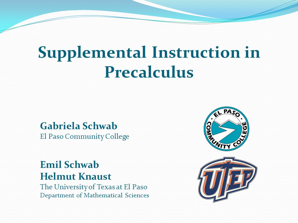 Supplemental Instruction in Precalculus