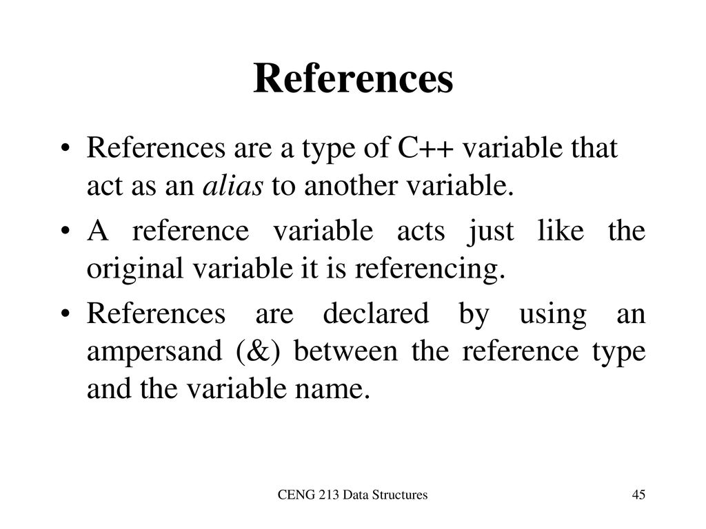 Introduction to C++ CENG 213 Data Structures. - ppt download