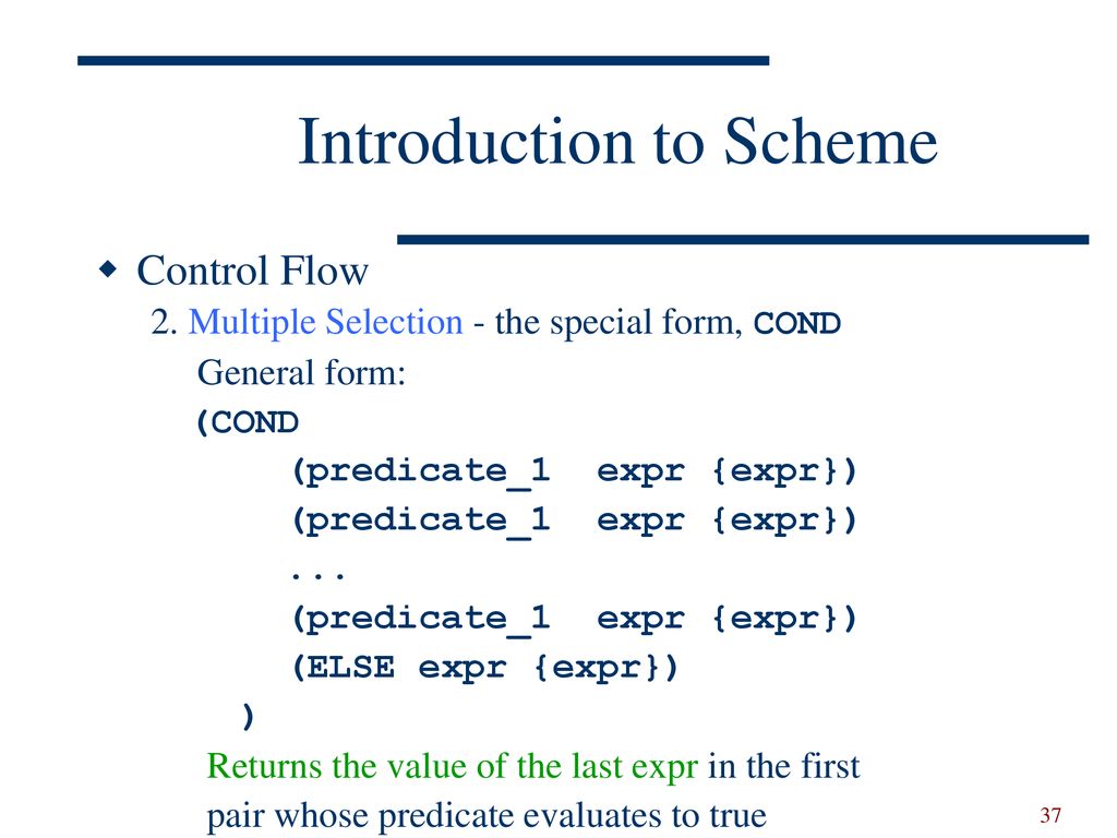 Introduction to Scheme