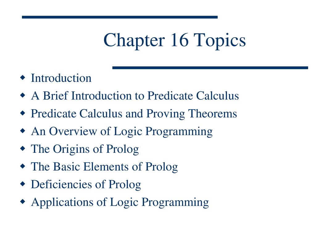 Chapter 16 Topics Introduction