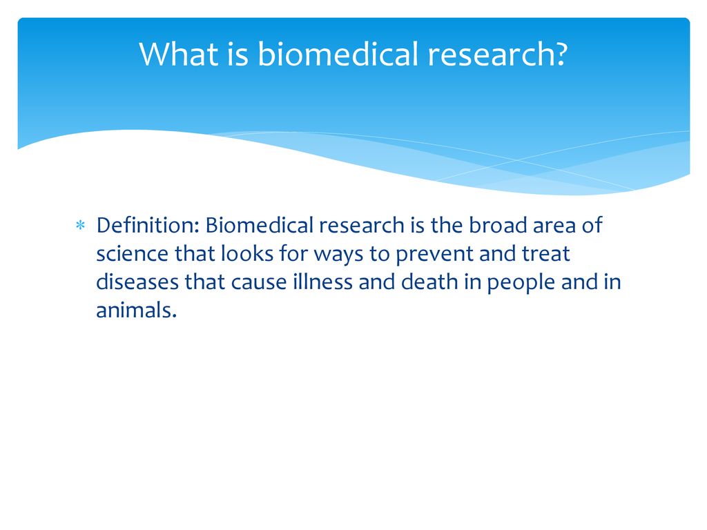 biomedical research definition biology