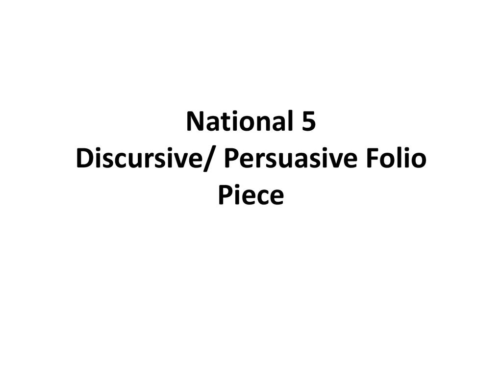 national 5 discursive essay