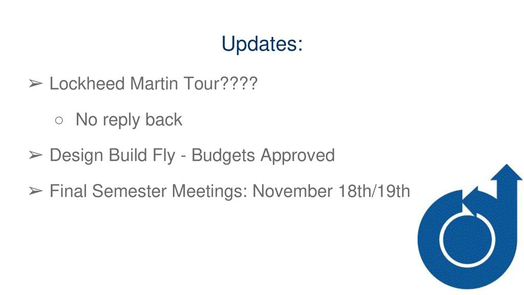 Updates: Lockheed Martin Tour No reply back