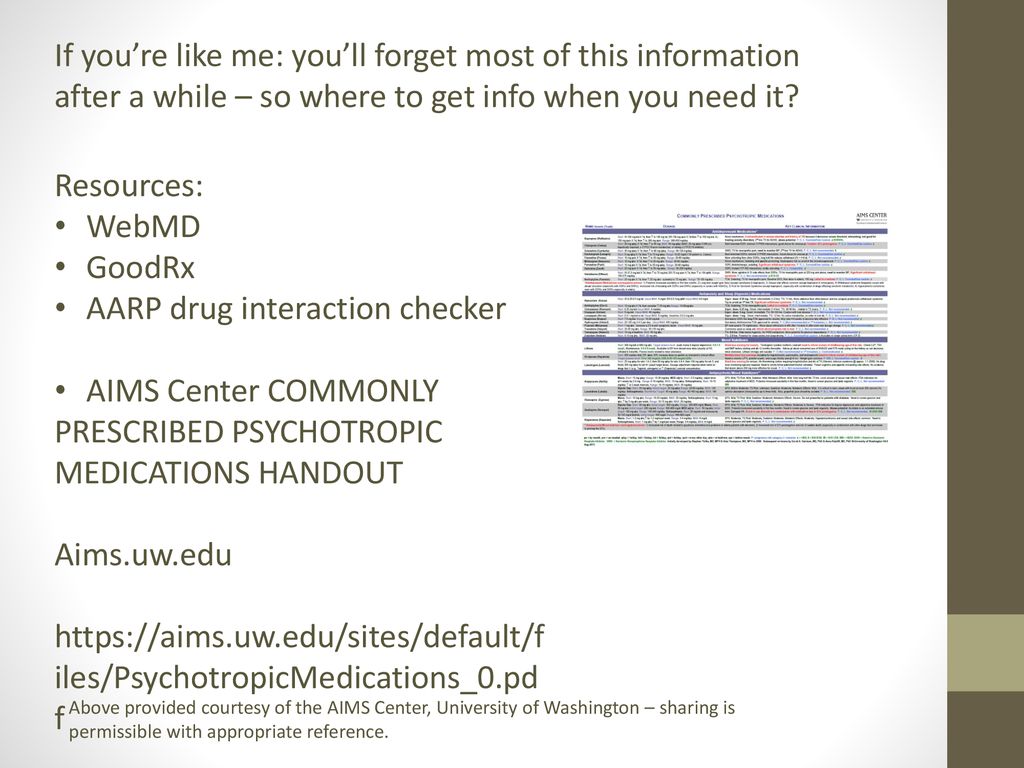 Brief Overview Of Common Psychotropic Medications --and-- - Ppt Download